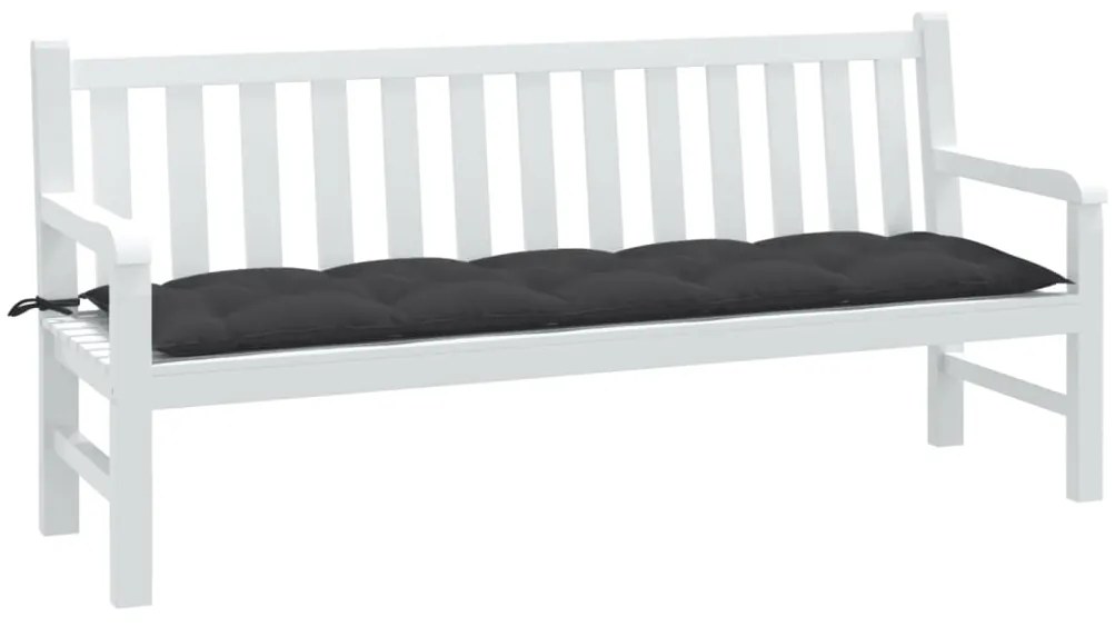 Cuscino Panca Da Giardino Antracite Mélange 100x50x7cm Tessuto /