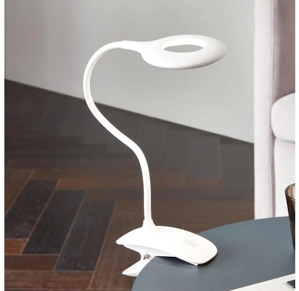 Eglo 97077 - Lampada LED dimmerabile con clip CABADO 1xLED/3W/5V bianco