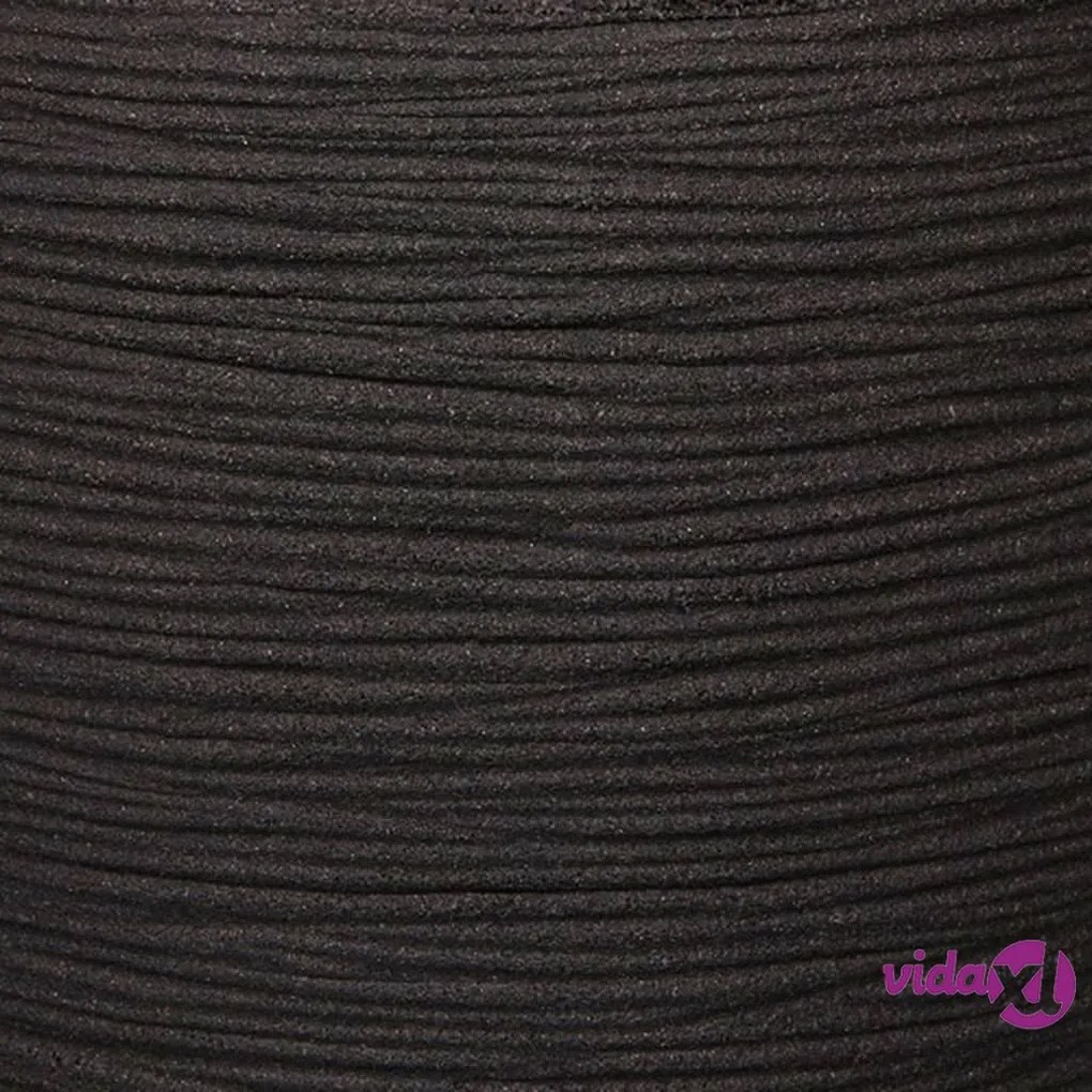 Capi Vaso a Cono Nature Rib 42x38 cm Nero KBLR362