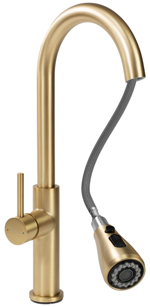 Rubinetto da cucina Rea Nest Gold Brush