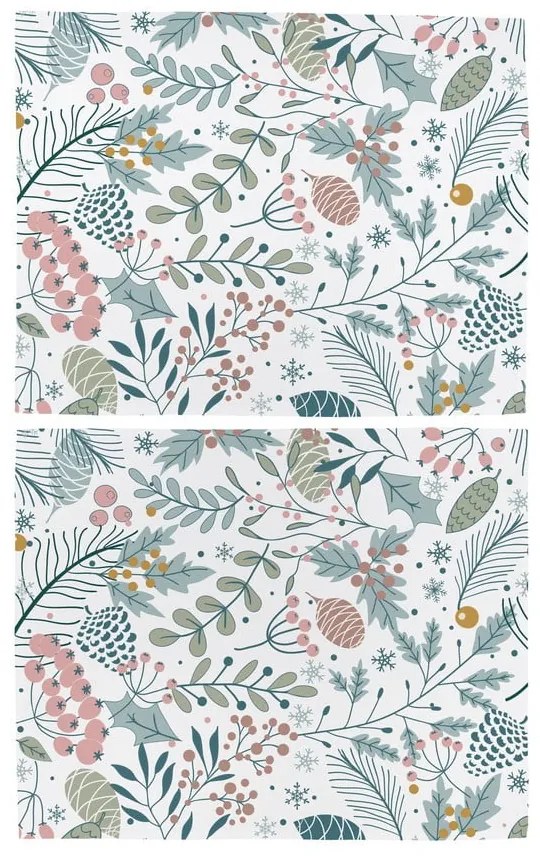 Tovagliette di stoffa natalizie in set da 2 45x35 cm Pastel Christmas - Butter Kings