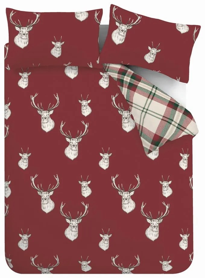 Biancheria da letto rossa Stag, 135 x 200 cm Munro - Catherine Lansfield