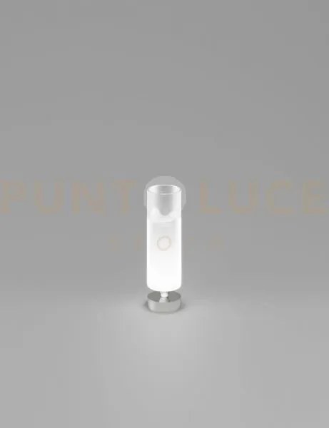 Lio lampada da tavolo p cristallo bianco nickel satinato 1 luce att...