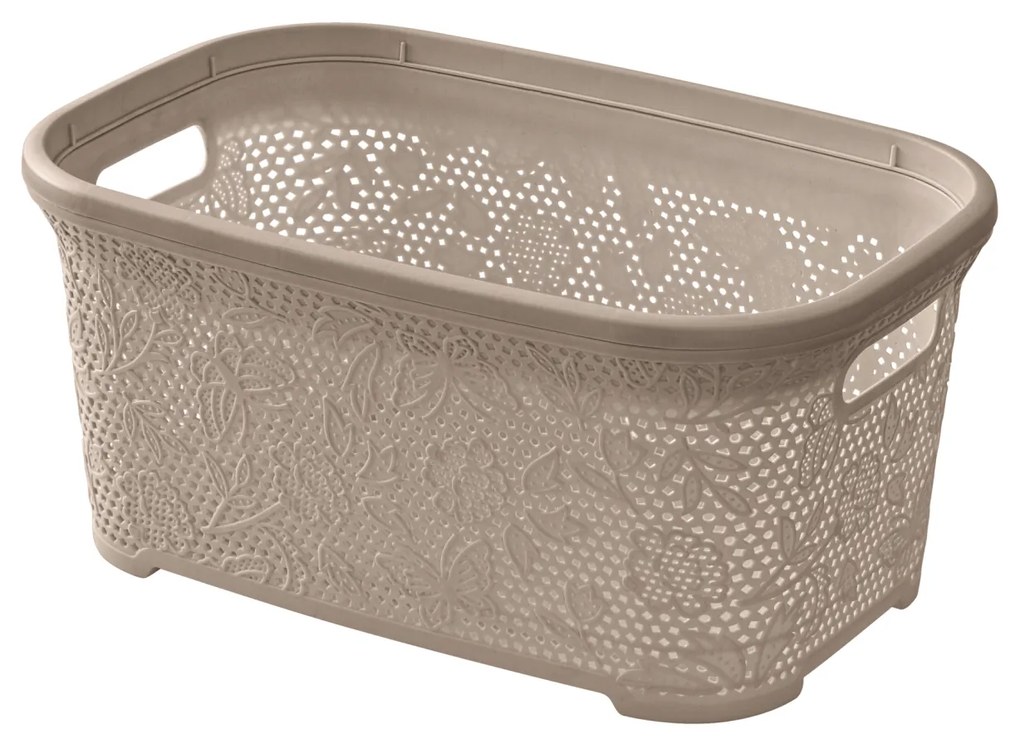 Cesta Portabiancheria 27 Lt Feridras "Flower" Tortora
