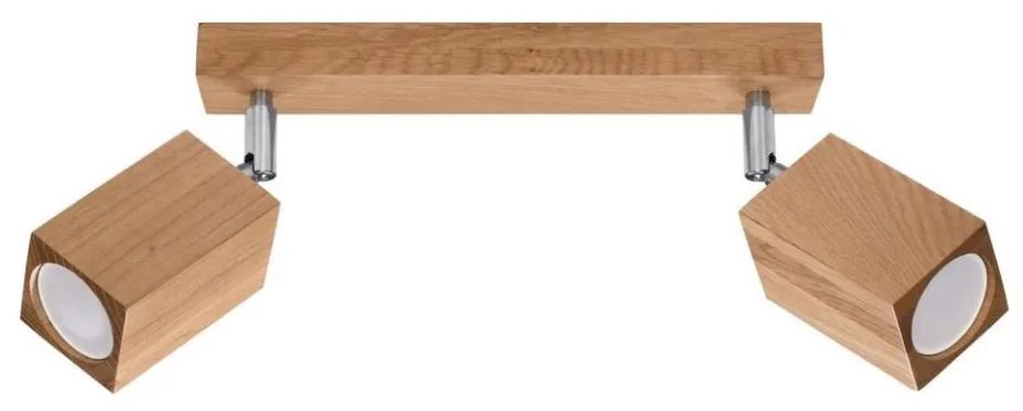 Sollux SL.1036 - Faretto KEKE 2xGU10/40W/230V quercia