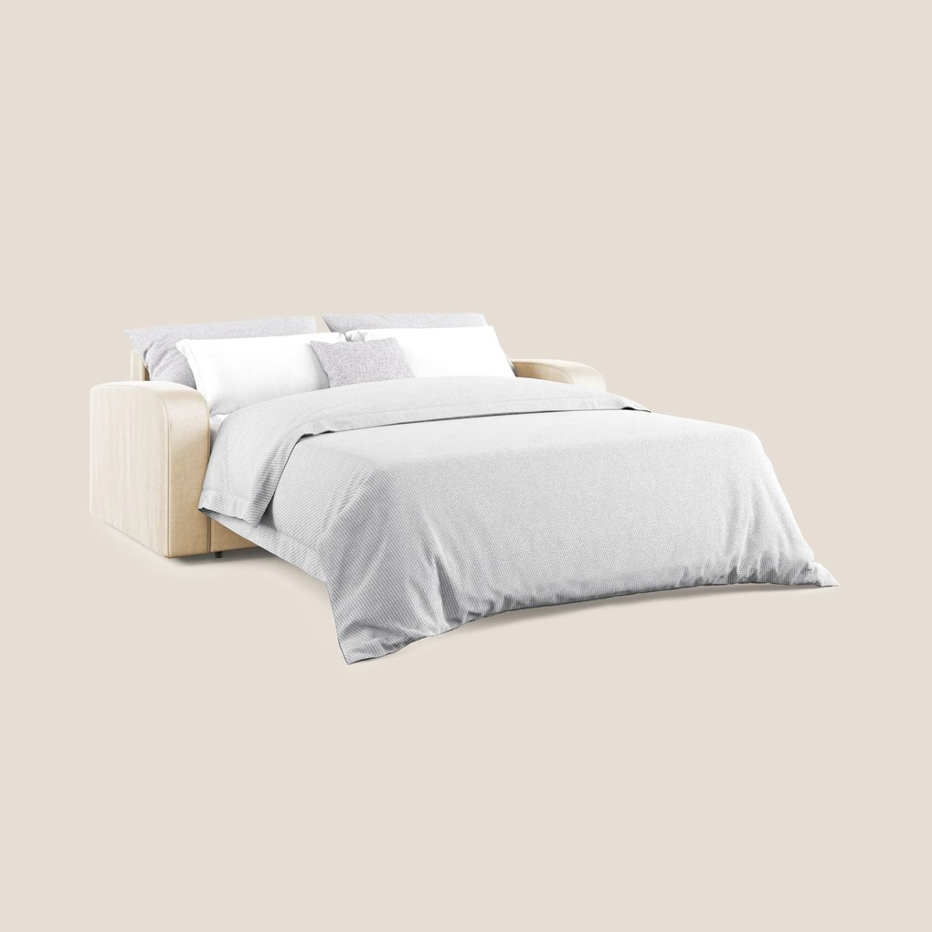 Lebron Divano letto matrimoniale in velluto morbido T01 beige