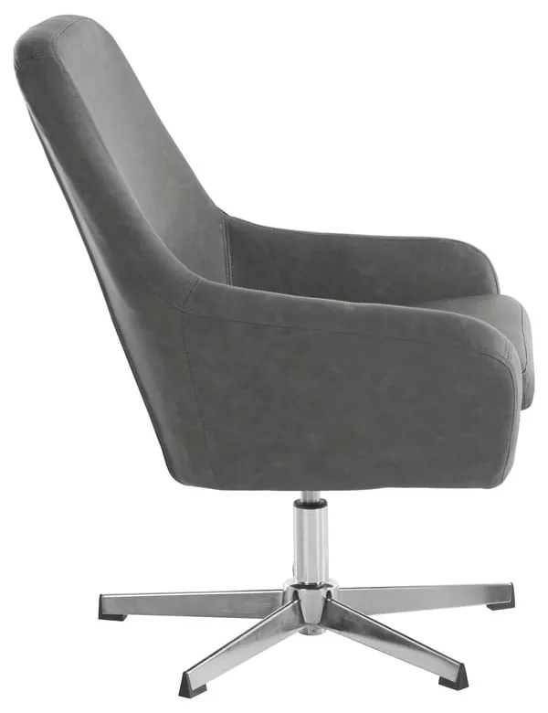 Poltrona in similpelle grigia Naomi - Støraa