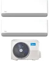 Climatizzatore Condizionatore Midea Dual Split Inverter serie BreezeleSS E 9+9 con M2OE-18HFN8-Q R-32 Wi-Fi Integrato 9000+9000