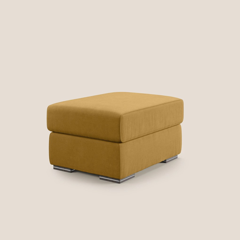 Sun pouf apribile contenitore in microfibra smacchiabile T11 giallo
