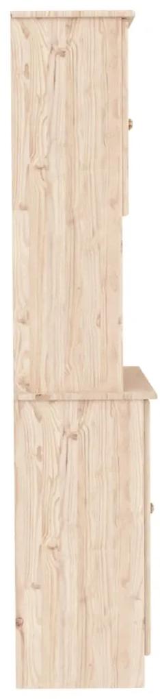 Credenza alta 77x35x165 cm in legno massello di pino