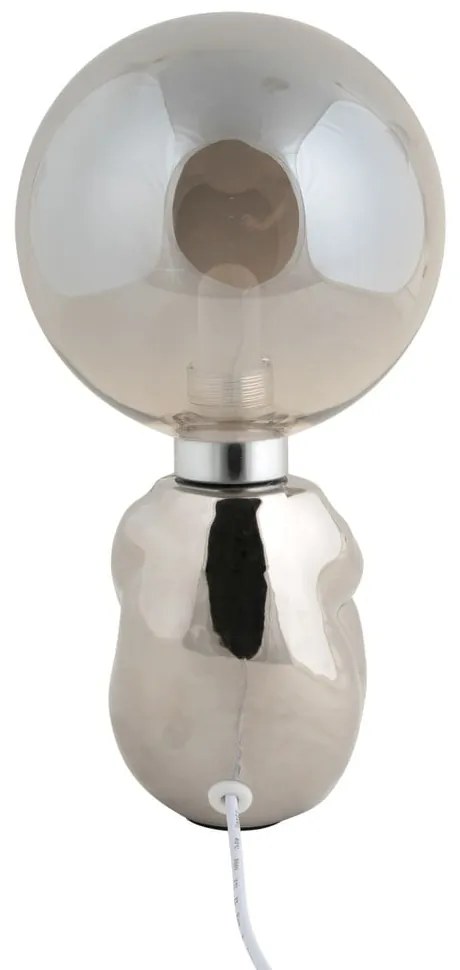 Lampada da tavolo per bambini argentata Joey – Leitmotiv