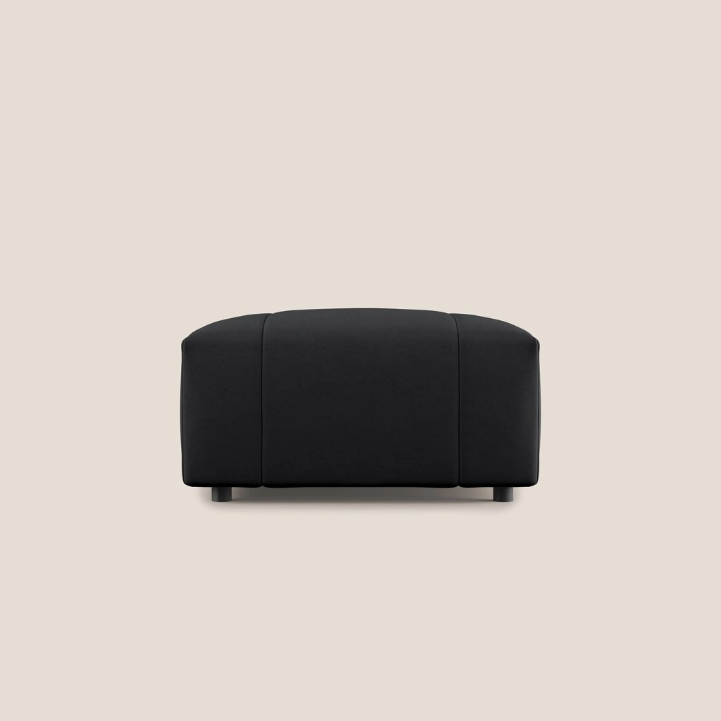 Giotto pouf in morbida microfibra effetto velluto impermeabile idrorepellente T09