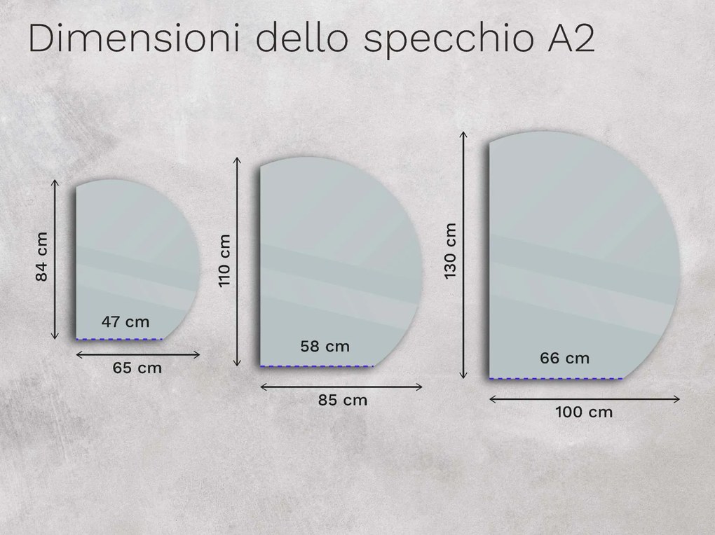 Specchio atipico con illuminazione a LED A2