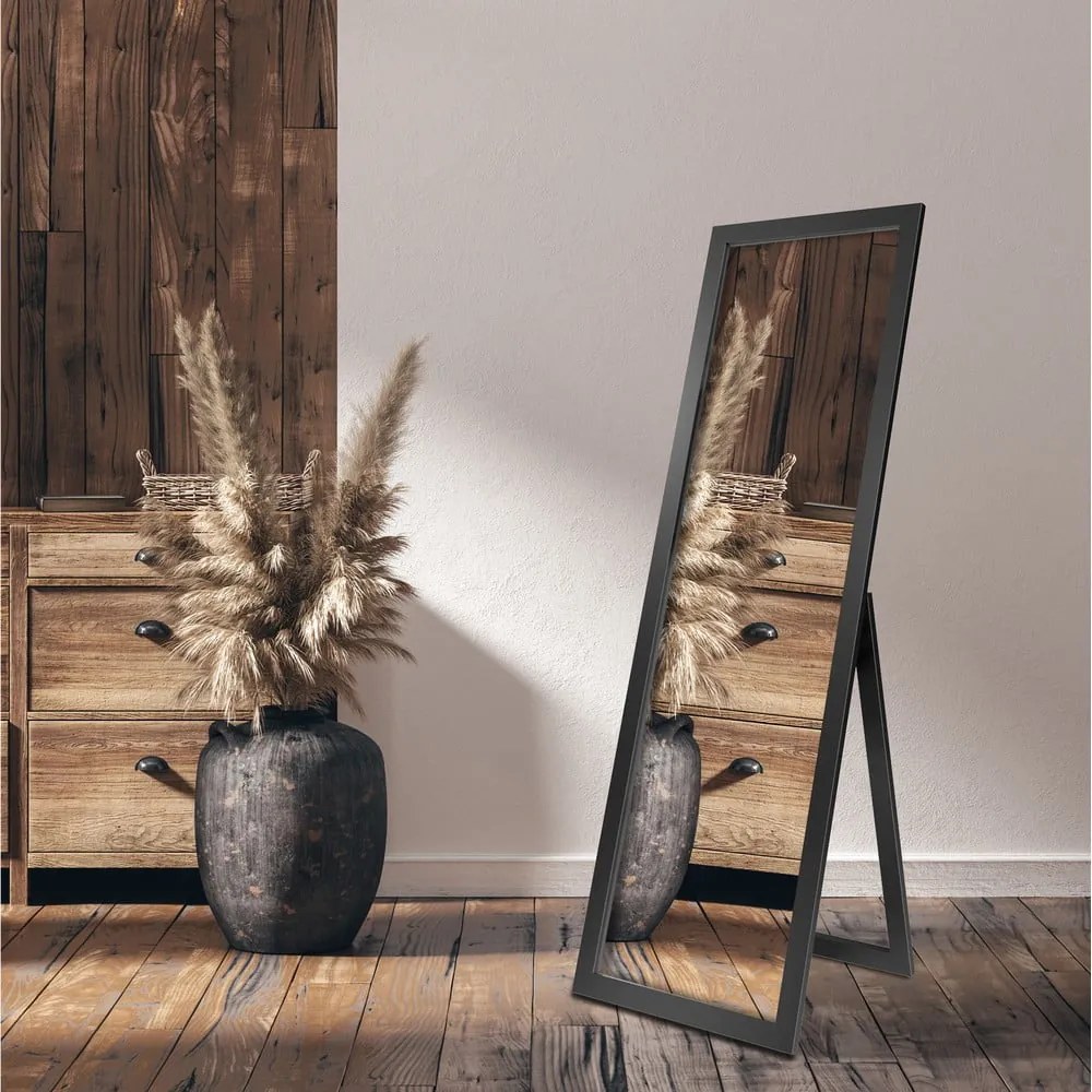 Specchio da terra con cornice nera, 46 x 146 cm Sicilia - Styler