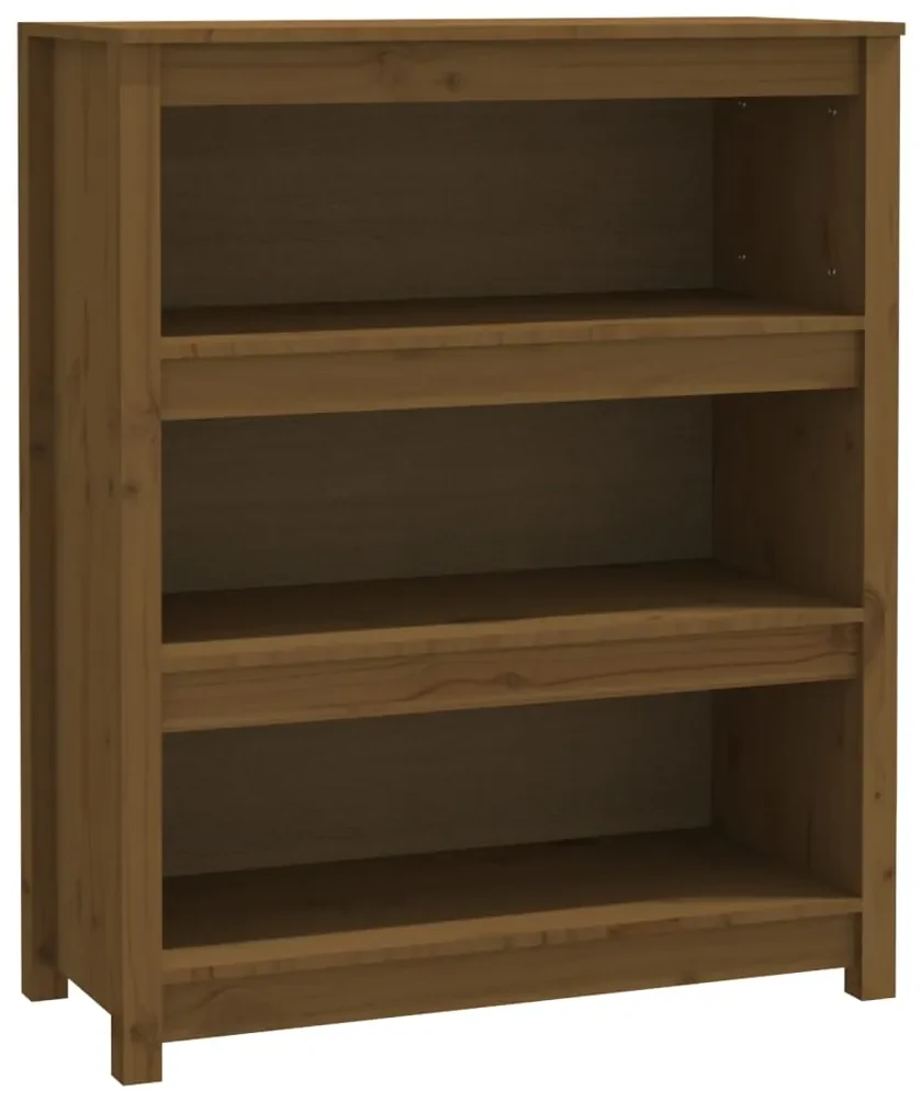 Libreria marrone miele 80x35x97 cm in legno massello di pino