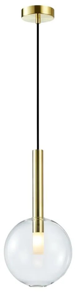Lampadario a sospensione con filo NIKO 1xG9/9W/230V diametro 20 cm oro