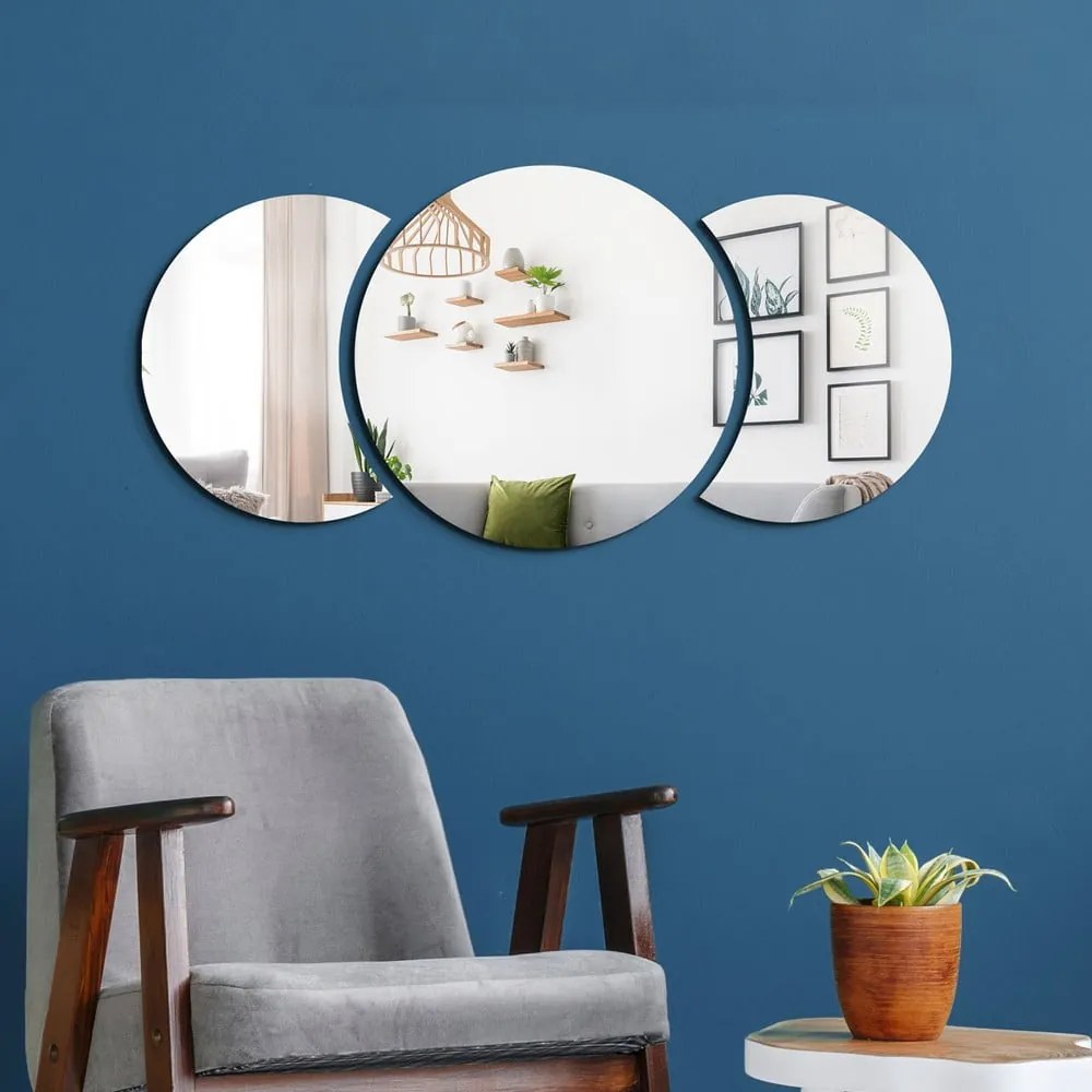 Adesivo murale 26x26 cm Half-moon Mirror - Ambiance