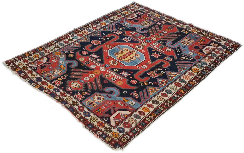 Kazak Tappeto persiano 130x150 (Iran) Annodato A Mano