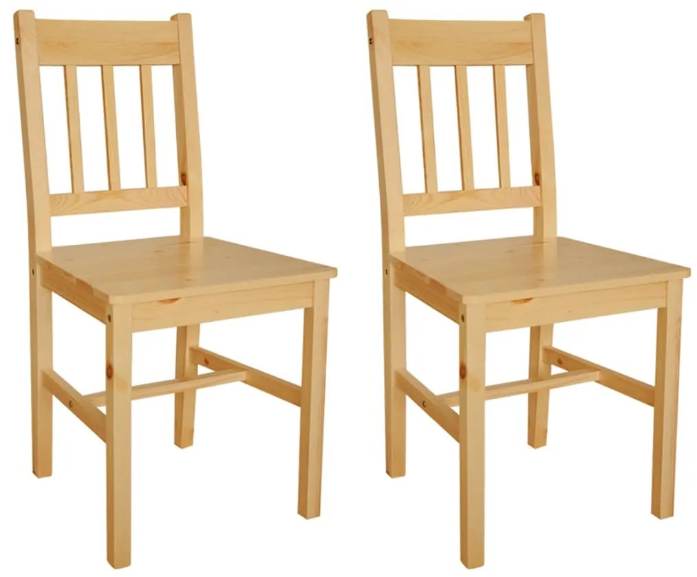 Sedie Da Pranzo 2 Pz İn Legno Di Pino /