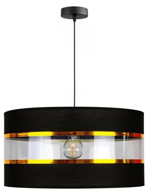 Lampadario a sospensione con filo LIND 1xE27/60W/230V nero