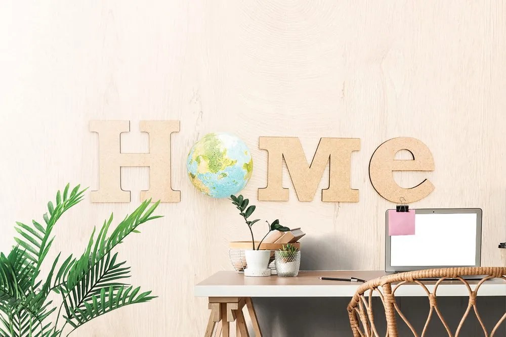Carta da parati – Con scritta Eco Home