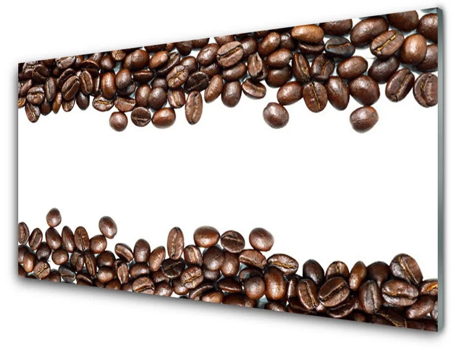Quadro in vetro Cucina a chicchi di caffè 100x50 cm 2 appendini