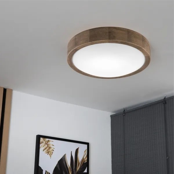 Brilagi - Lampada LED da soffitto CARVALHO SLIM 1xE27/60W/230V noce ø 27 cm