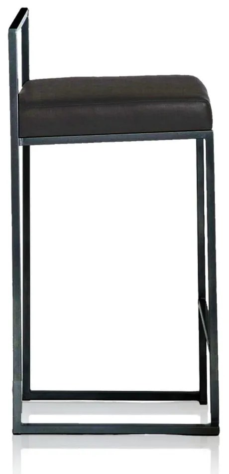 Sgabello da bar nero in similpelle (altezza della seduta 65 cm) Dodo – Tomasucci