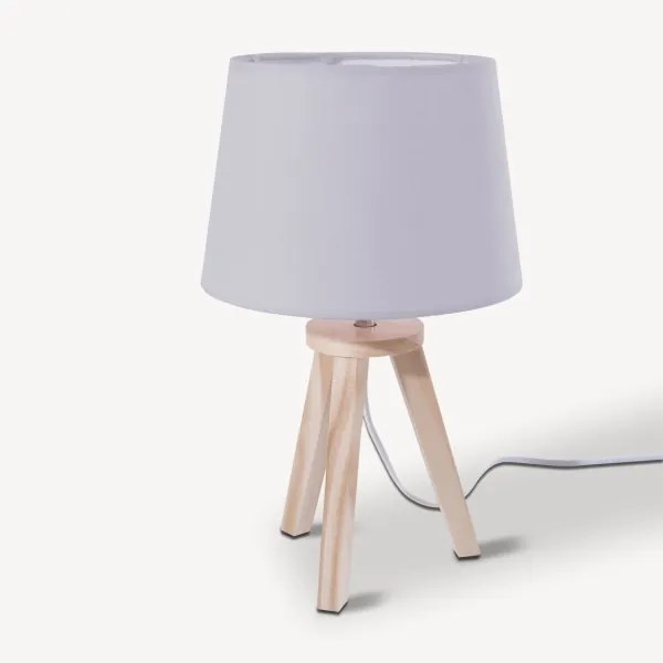 Atmosphera - Lampada da tavolo TRIPOD 1xE14/40W/230V pino/grigio
