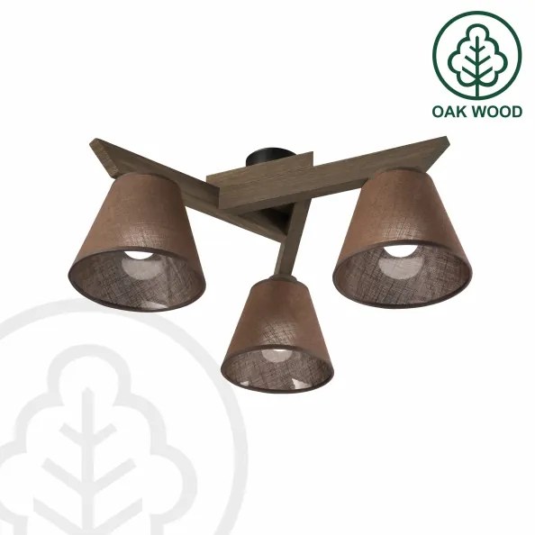 Brilagi - Lampadario LED ANTHONY 3xE14/40W/230V rovere noce/marrone