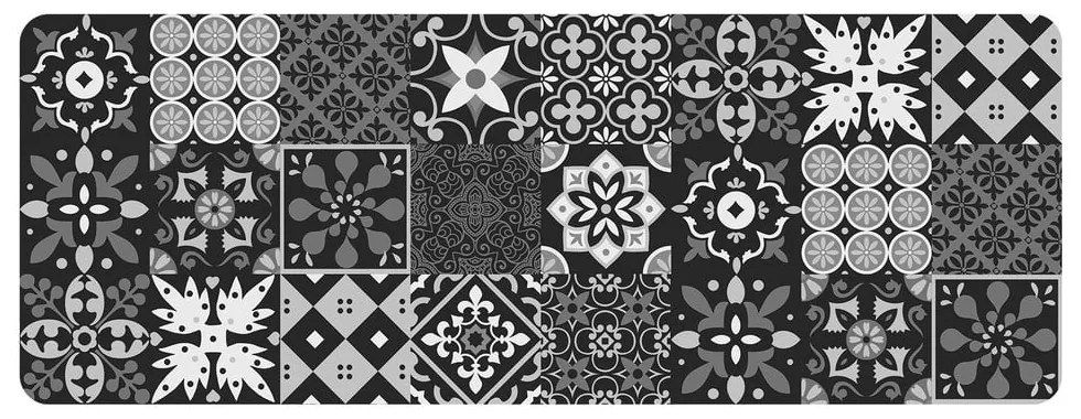 Passatoia nera in PVC 45x120 cm Salou – douceur d'intérieur