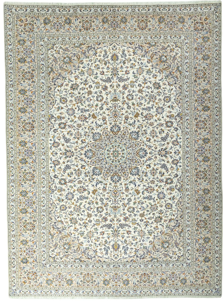Kashan Tappeto persiano 300 x 410 Beige (Iran) Annodato A Mano