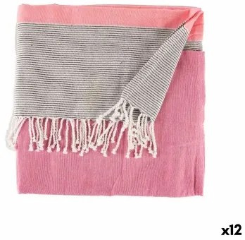 Foulard Multiuso Righe 160 x 200 cm Rosa (12 Unità)