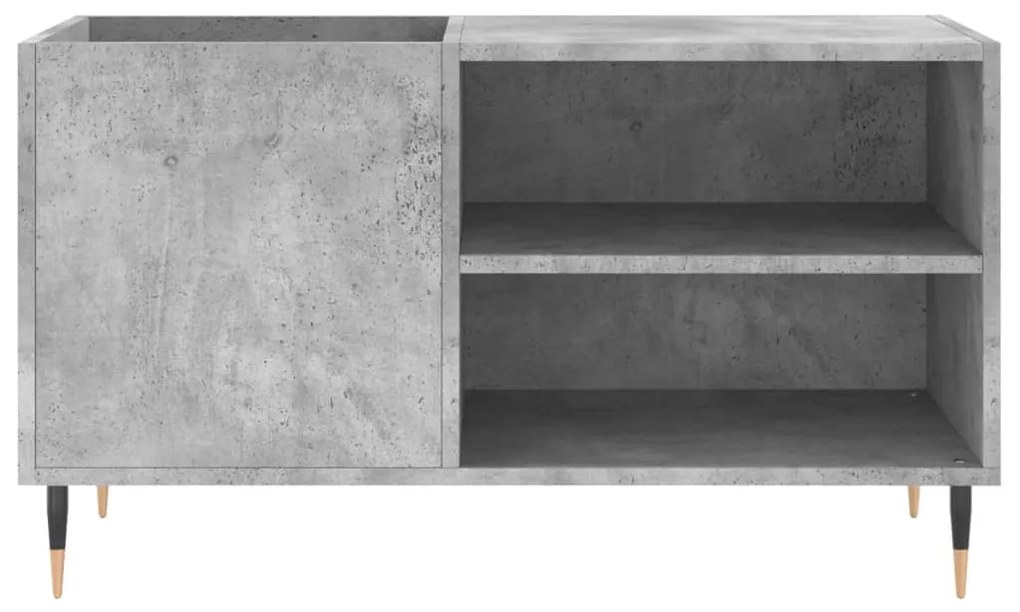 Mobile porta dischi grigio cemento 85x38x48cm legno multistrato