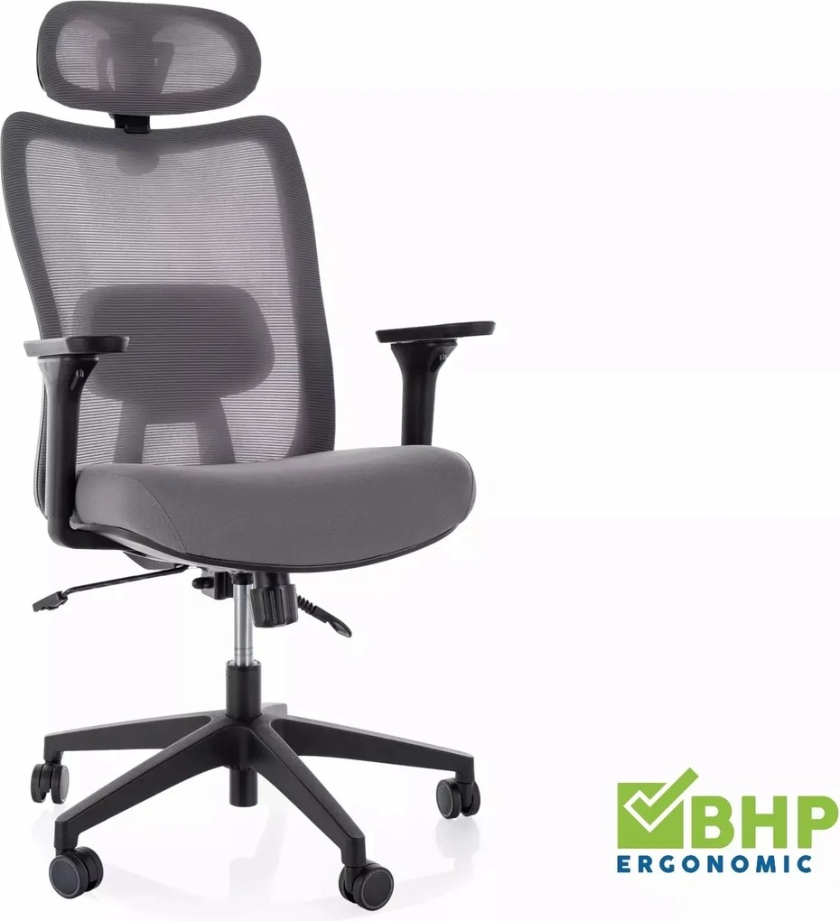 Sedia da ufficio Q-724H grigia – 62x49x122 cm