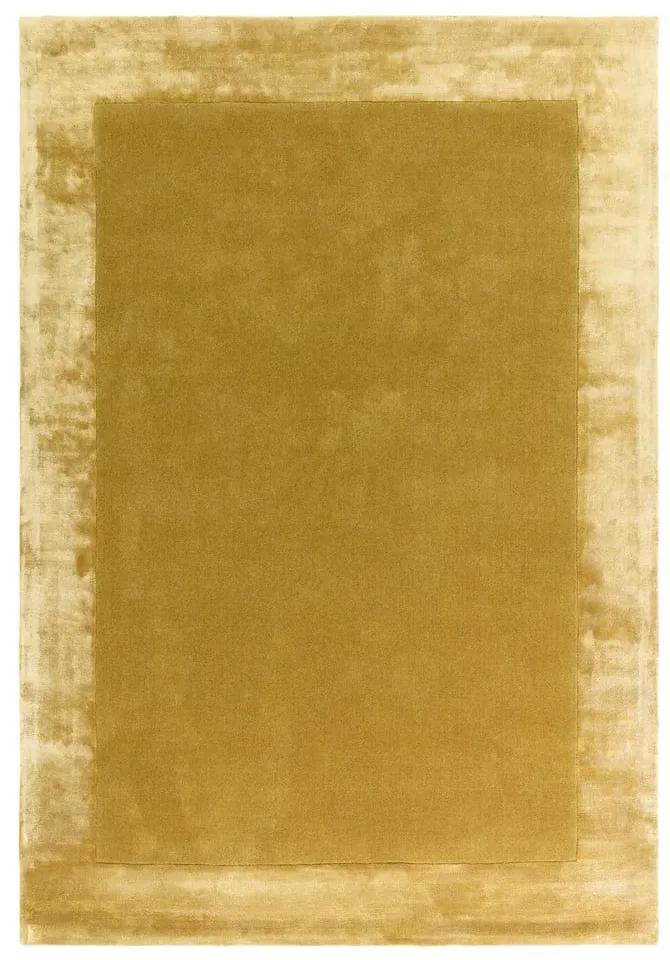 Tappeto giallo ocra tessuto a mano con lana 160x230 cm Ascot - Asiatic Carpets