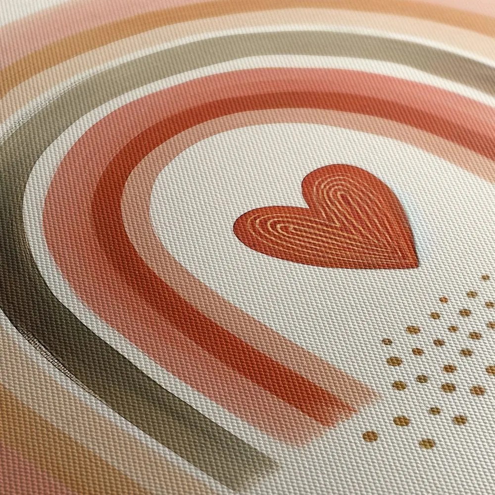 Quadro su tela – Tocco d’amore arcobaleno