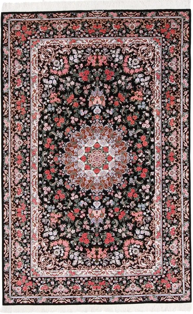 Ghom Tappeto 140 x 210 (Iran) Annodato A Mano