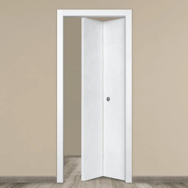 Porta interna pieghevole a libro simmetrica Side in MDF colore bianco, L 70 x H 210 cm, apertura a destra