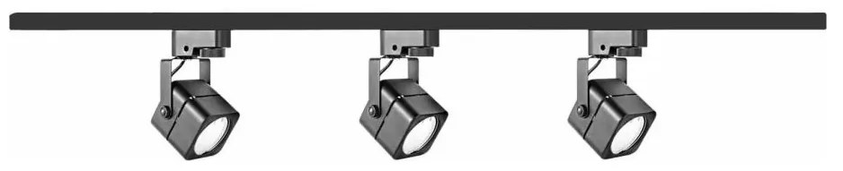 Faretto per sistema a binario VIENNA 3xGU10/10W/230V nero