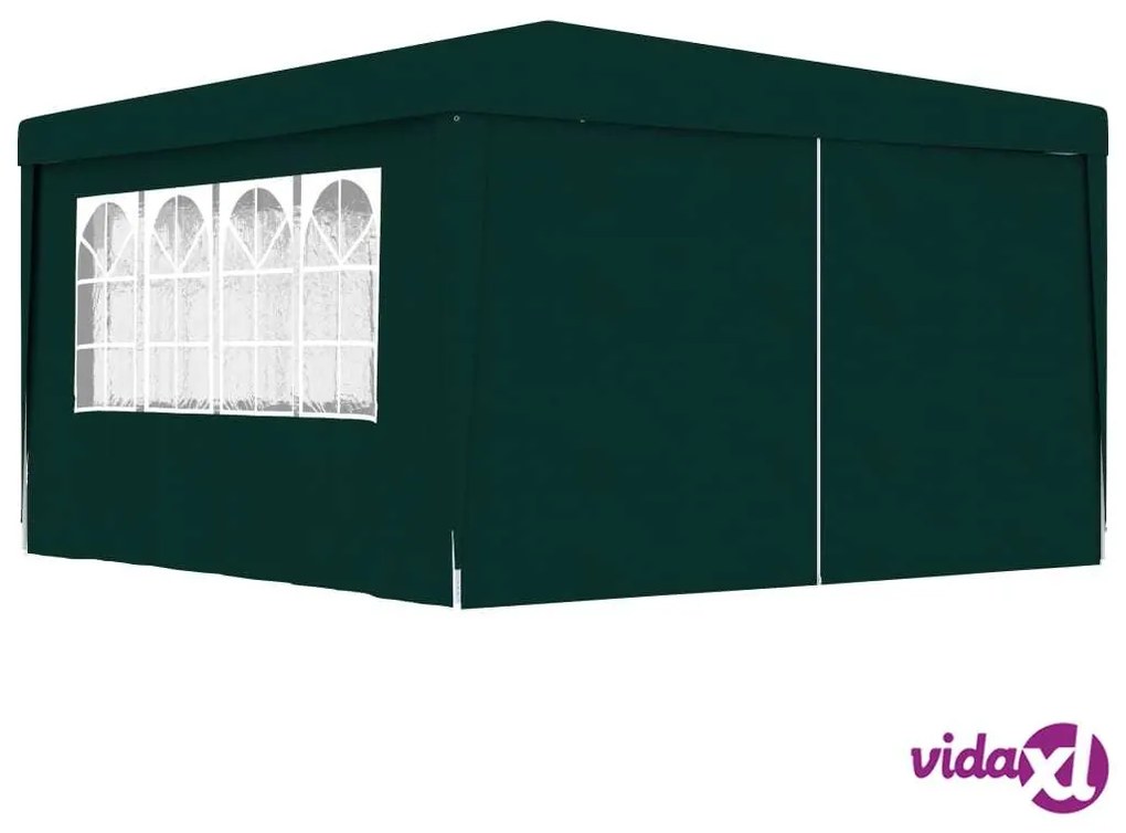 vidaXL Gazebo Professionale con Pareti 4x4 m Verde 90 g/m²