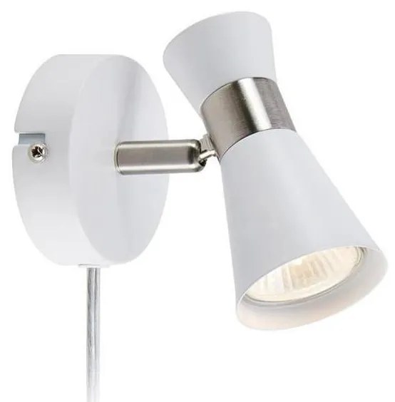 Markslöjd 108627- Faretto da parete FOLIE 1xGU10/7W/230V bianco/cromo opaco