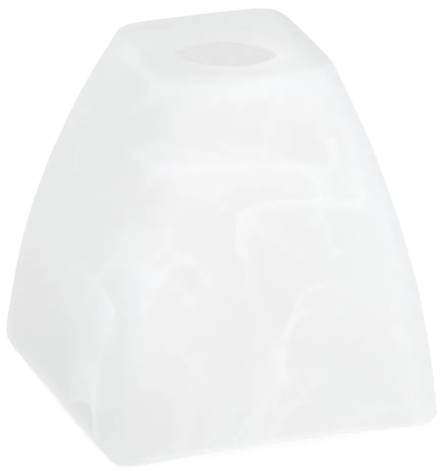 Vetro di ricambio per lampadario E14 10x13 cm bianco
