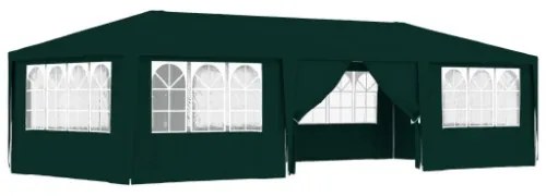 Gazebo Professionale con Pareti 4x9 m Verde 90 g/m²