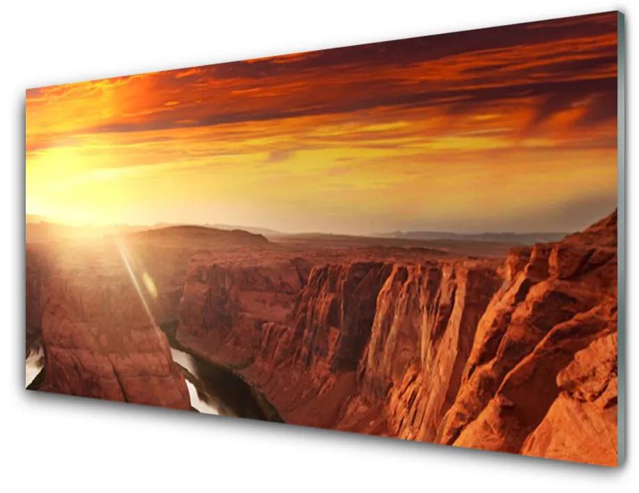 Quadro vetro Paesaggio del Grand Canyon 100x50 cm