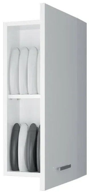 Pensile bagno sospeso 35 cm bianco con ripiano regolabile Desya