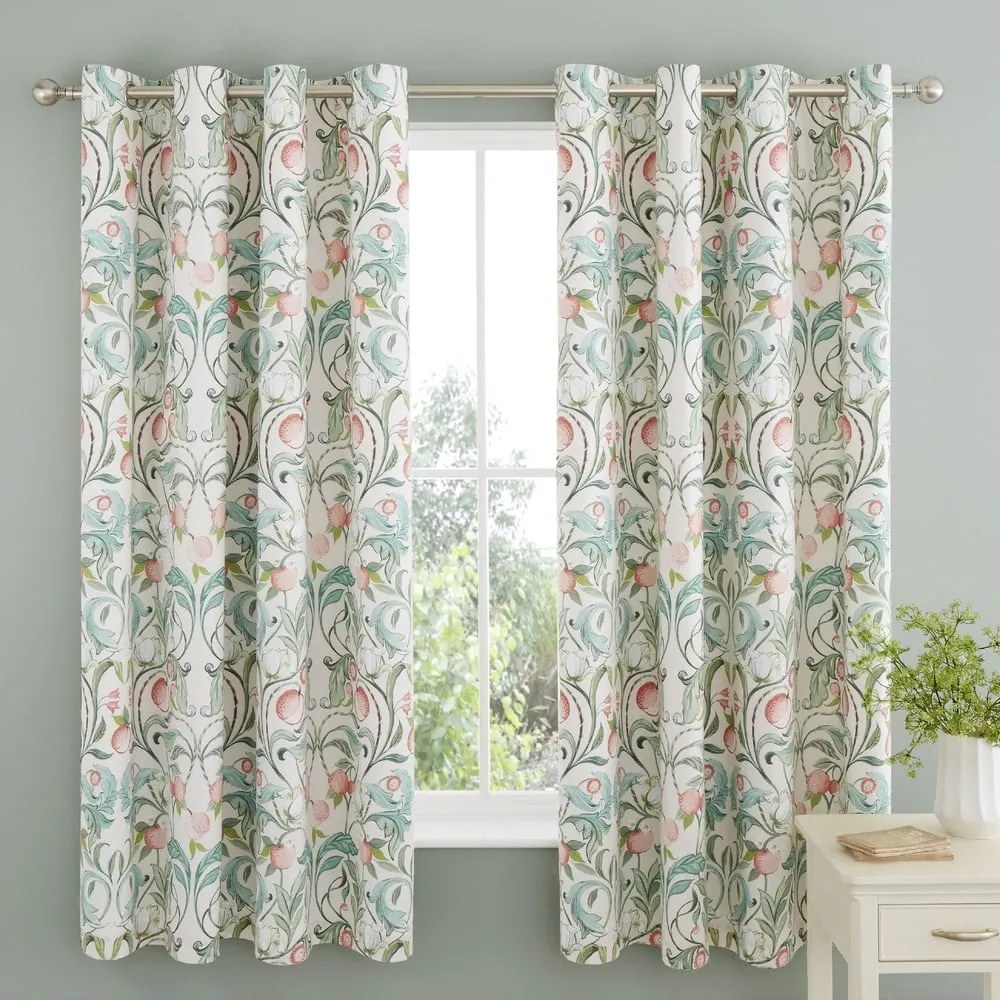 Tende in set verdi e rosa 2 pz 168x183 cm Clarence Floral – Catherine Lansfield