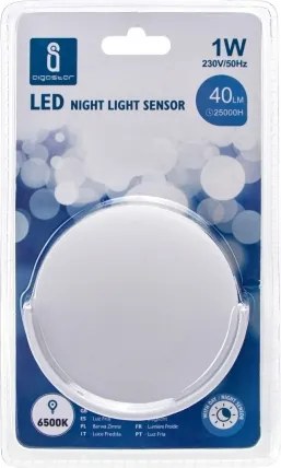 Aigostar - LED Luce notturna con sensore crepuscolare LED/1W/230V 6500K arrotondato