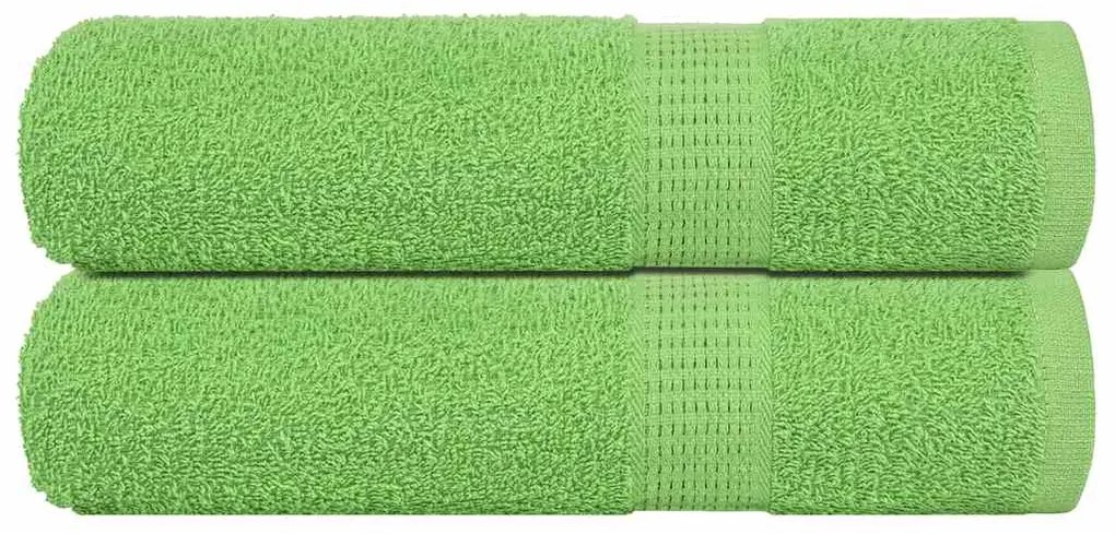 Asciugamani Doccia 2 Pz Verde Mela 70x140cm 360g/m² 100% Cotone /