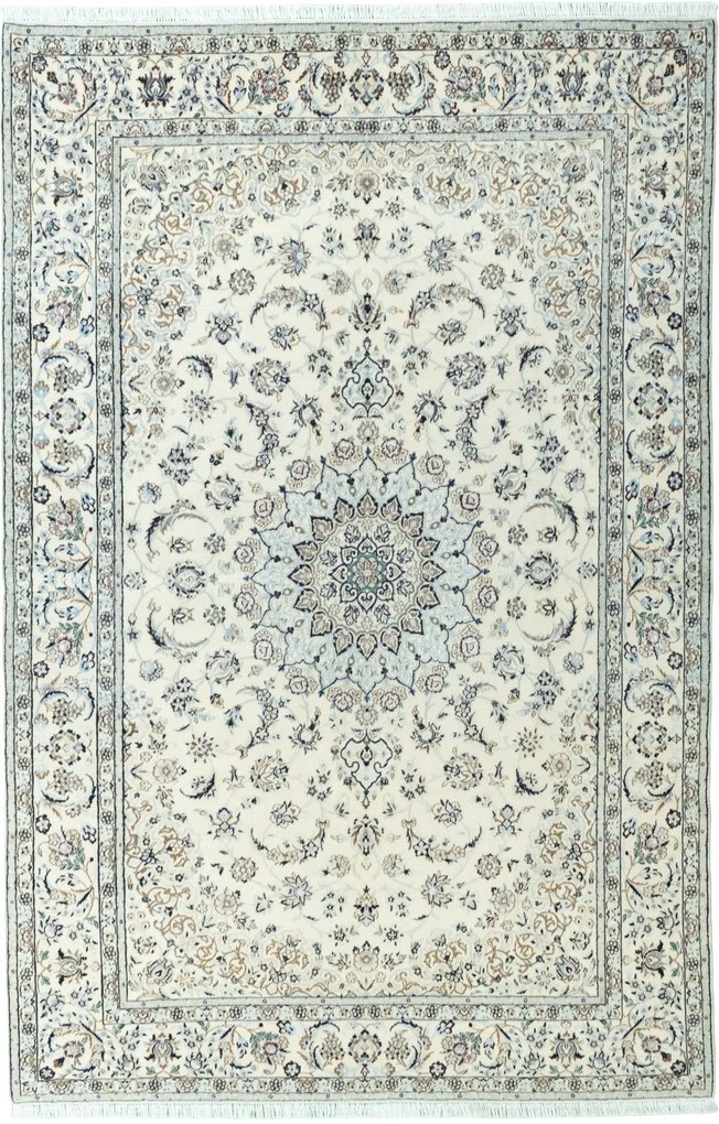 Nain Tappeto persiano 200x310 Beige (Iran) Annodato A Mano